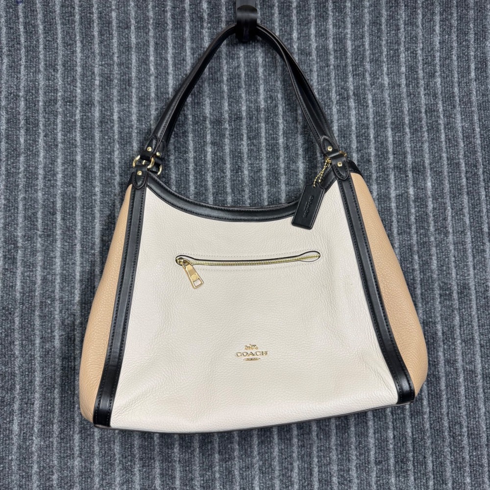 Coach Kristy Shoulder Bag Large Chalk Multi Excellent Colorblock Leather‎ (2212)